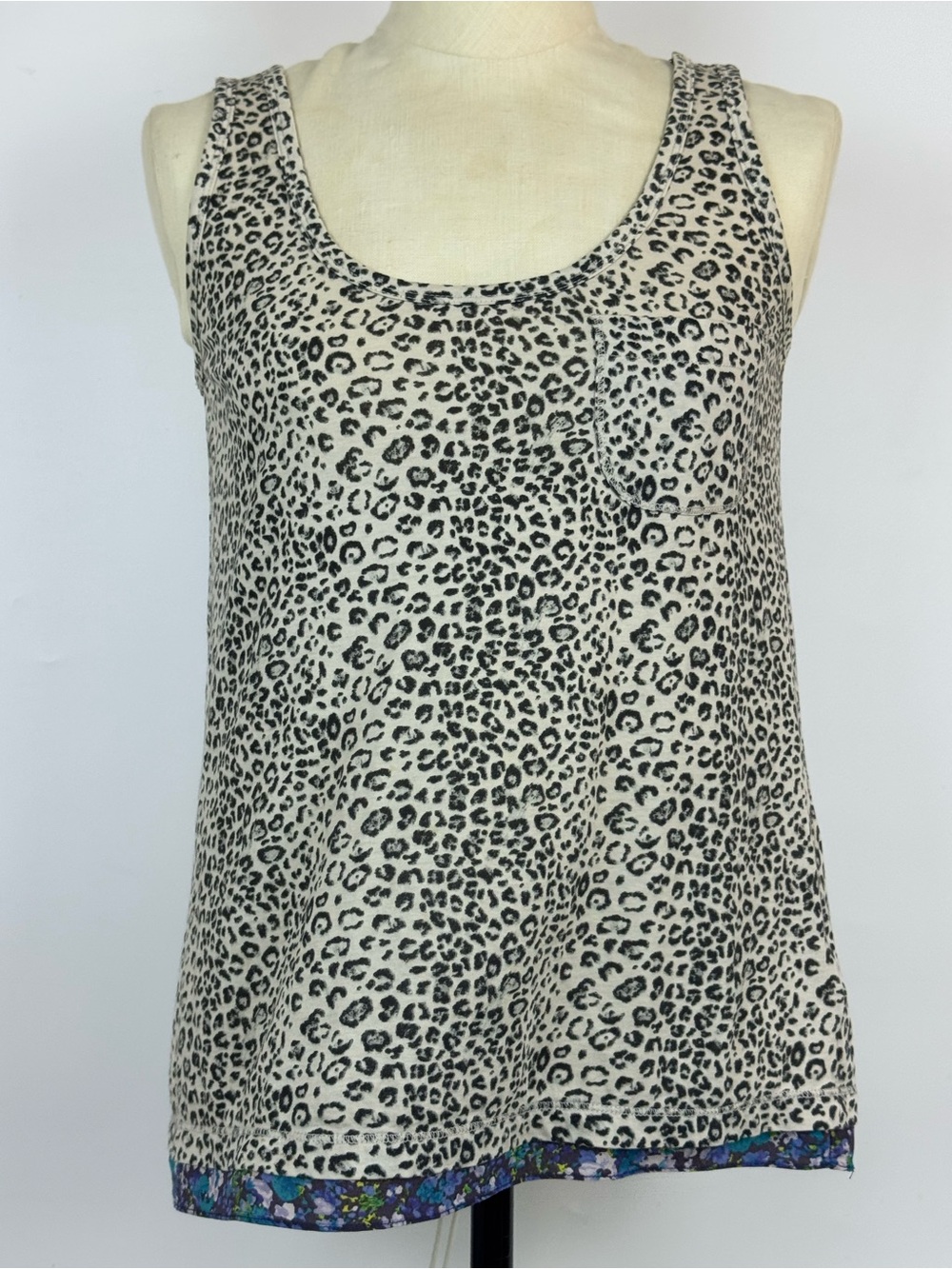 Rebecca Taylor Leopard-Print Scoop Tank